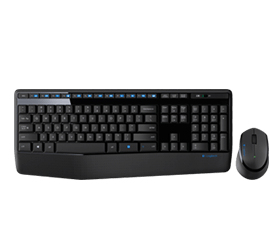 Logitech Wireless Combo MK345 keyboard Mouse included USB QWERTY English Black