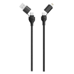 2GO 797369 USB-kabel 1,2 m USB A/USB C USB C/Lightning Zwart