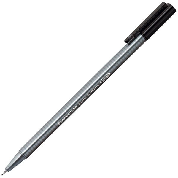 Staedtler Tri+ Fineliner Pen 0.3mm Black (Pack of 10) 3349
