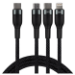 Maplin USB-C to 3 in 1 Multi Charging Cable Braided USB-C/ Lightning / Micro USB-B 100W PD 1.2m