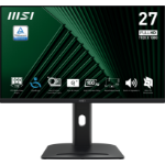 MSI PRO MP275PG 27 Inch Monitor, FHD (1920 x 1080), 100Hz, IPS, 1ms, 1x HDMI 1.4b, 1x DP 1.2a output, 1x D-Sub(VGA), Built-in Speakers, Anti-Glare, Anti-Flicker, Less Blue light, TÜV Certified, VESA, Kensington, 4-way adjustable stand, Black