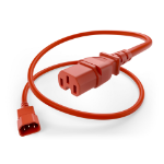 UNC PWCD-C14C15-15A-01F-RED power cable 11.8" (0.3 m) C14 coupler C15 coupler