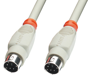 Lindy PS/2 cable, 2m PS2-kablar 10 m Grå