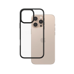 PanzerGlass ® HardCase Transparent w. Black Frame iPhone 16 Pro Max