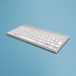 R-Go Tools Compact Break Ergonomic keyboard R-Go , compact keyboard with break software, QWERTY (UK), Bluetooth, white