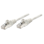 Intellinet Network Patch Cable, Cat5e, 1m, Grey, CCA, F/UTP, PVC, RJ45, Gold Plated Contacts, Snagless, Booted, Lifetime Warranty, Polybag