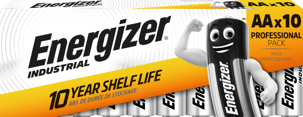 Energizer Industrial Alkaline AA Battery Pack of 10