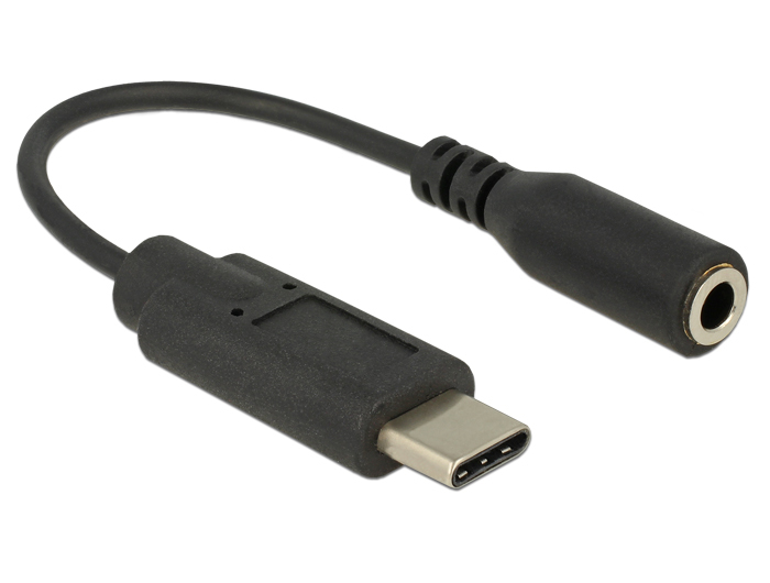 Image of DeLOCK 65842 mobile phone cable Black 0.14 m USB C 3.5mm