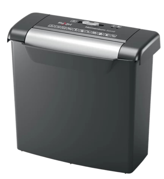 Rexel S206 paper shredder Strip shredding 22 cm Black, Silver
