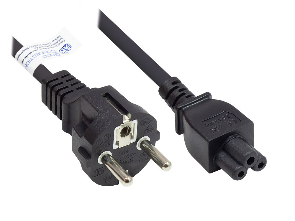 Alcasa P0005-S018 power cable Black 1.8 m Power plug type E+F C5 coupler