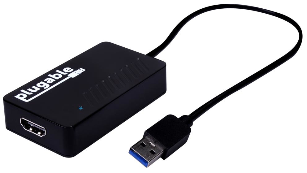 Plugable Technologies UGA-4KHDMI video cable adapter USB Type-A HDMI Black