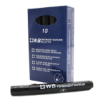 CTS Wholesale Permanent Marker Bullet Tip Black - Pack of 10