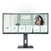 AOC CU34P3CV computer monitor 86,4 cm (34") 3440 x 1440 Pixels UltraWide Quad HD LED Zwart