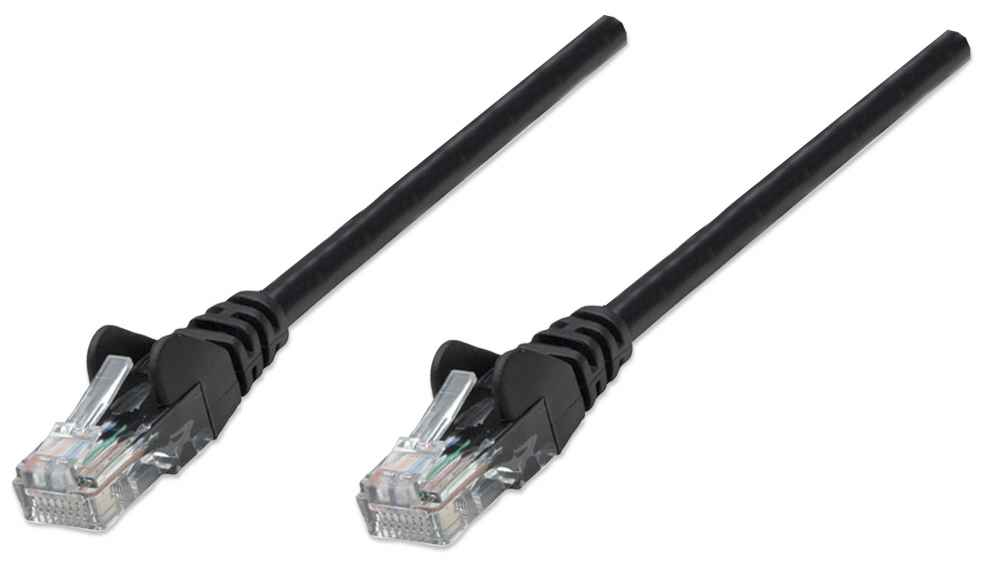 Photos - Cable (video, audio, USB) INTELLINET Network Patch Cable, Cat5e, 3m, Black, CCA, U/UTP, PVC, RJ4 320 