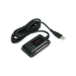 ROLINE 12.02.1017 cable gender changer USB A RS-232 + DB25 Black