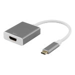 Deltaco USBC-HDMI9 video cable adapter 0.2 m USB Type-C HDMI Grey