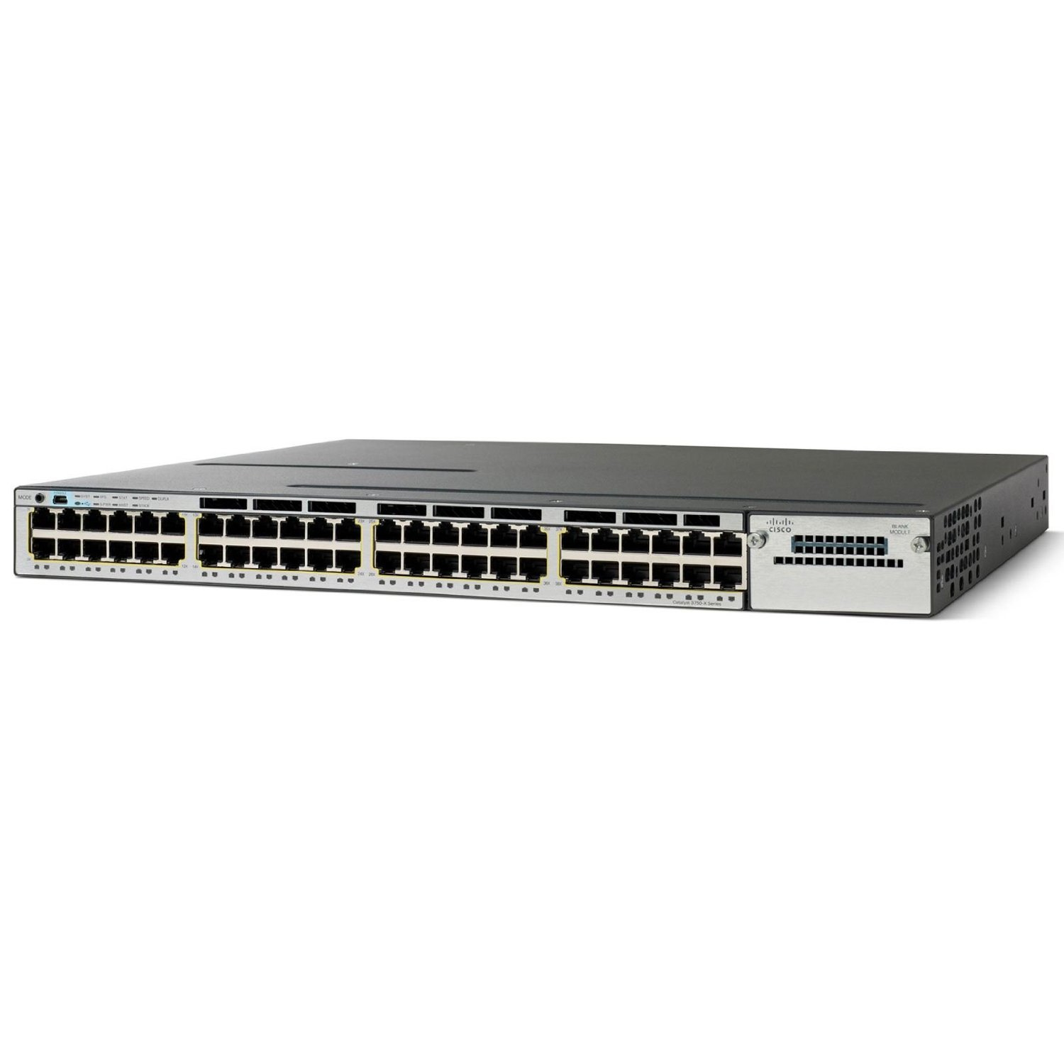 Cisco Catalyst WS-C3750X-48PF-L network switch Managed L2 Gigabit Ethernet (10/100/1000) Power over Ethernet (PoE) 1U Blue, Silver