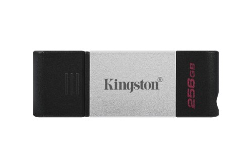 Kingston Technology DataTraveler 80 USB flash drive 256 GB USB Type-C 3.2 Gen 1 (3.1 Gen 1) Black, Silver