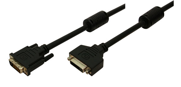 LogiLink DVI-D 5m DVI cable Black