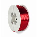 Verbatim 55062 3D printing material Polyethylene Terephthalate Glycol (PETG) Red, Transparent 1 kg