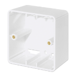 Intellinet Surface Mount Pattress Box for Wall Plates For Faceplate Models 771900 and 771917 from Network Solutions, 80 x 80 x 45 mm, Signal White RAL9003