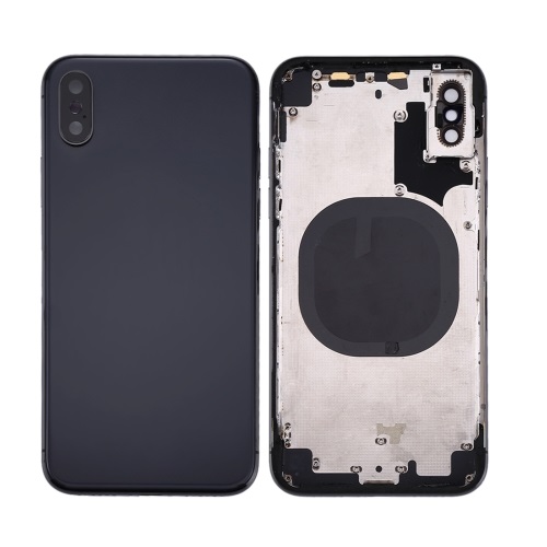 EU Product - iPhone X Back Cover & Frame (No Logo) - Black thumbnail