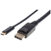 Manhattan USB-C to DisplayPort Cable, 4K@60Hz, 2m, Male to Male, Black, Equivalent to CDP2DP2MBD, Three Year Warranty, Polybag
