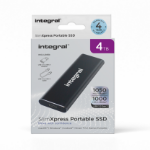 Integral INSSD4TPORT3.2SLIMX externe solide-state drive Thunderbolt technologie 4 TB USB Type-C 3.2 Gen 2 (3.1 Gen 2) Zwart