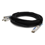 AddOn Networks ADD-QMXSCI-PDAC2M InfiniBand/fibre optic cable 78.7" (2 m) QSFP+ 4x SFP+ DAC Black, Stainless steel