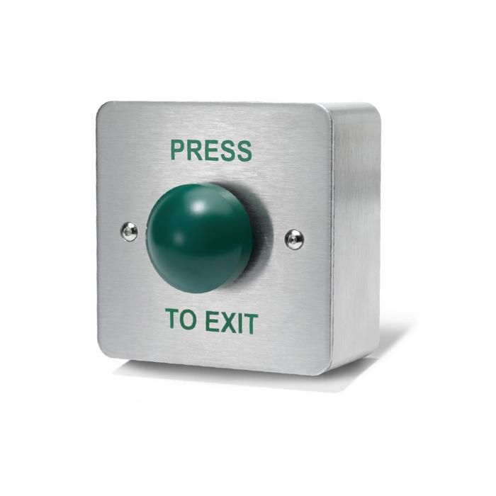 5 x green dome PTE switches +  5 x surface aluminium  housings to suit (BUY 4 GET ONE FREE)