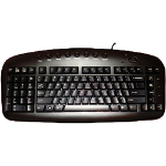 Ergoguys Left Handed Ergonomic keyboard USB QWERTY Black