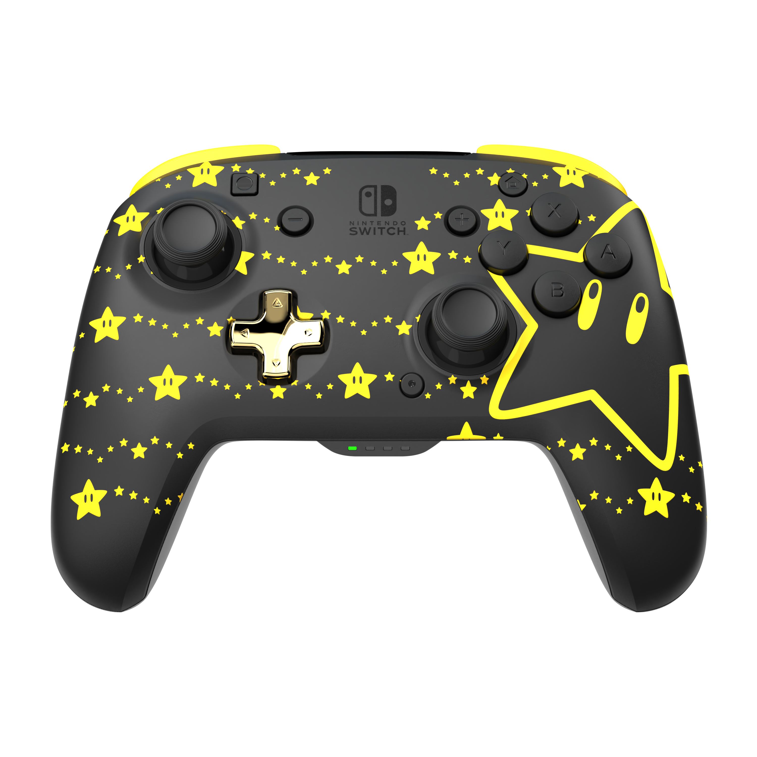 Image of PDP REMATCH GLOW Black, Yellow Gamepad Analogue / Digital Nintendo...