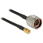 DeLOCK 89466 coaxial cable RG-58 10 m N plug SMA plug Black