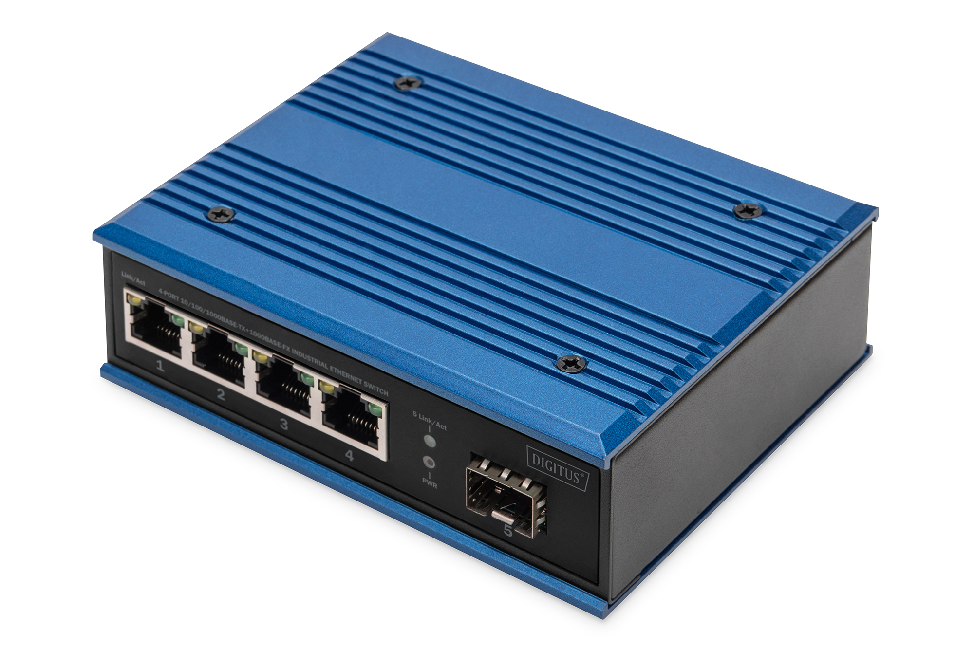 Image of Digitus 4-port 10/100/1000BASE-TX+1000Base-FX Industrial Ethernet...