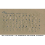 ShortBoard Transparent keyboard overlay sticker set, blue Korean