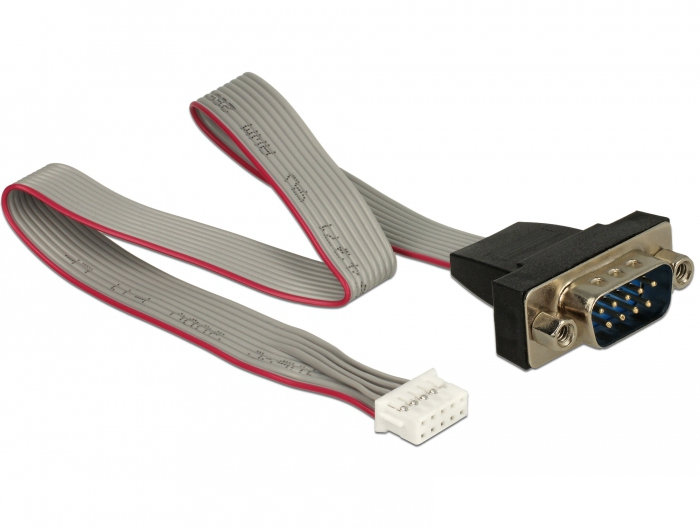 Photos - Cable (video, audio, USB) Delock 89632 serial cable Black. Grey. Red 0.3 m DB-9 