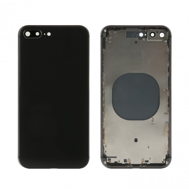 EU Product - iPhone 8 Plus Back Cover with Frame (No Logo) - Black thumbnail