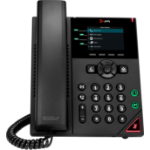 POLY VVX 250 4-Line IP Phone and PoE-enabled with Power Supply