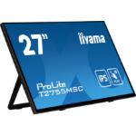 iiyama ProLite 27” Optical Bonded PCAP 10pt touchscreen monitor with IPS panel technology, edge-to-edge glass design, anti-fingerprint coating and a flexible stand