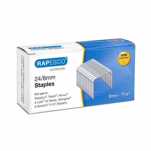 Image of Rapesco S24807Z3 staples Staples pack 5000 staples