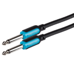 ProSound 1/4" 6.35mm 2 Pole Jack Plug to 1/4" 6.35mm 2 Pole Jack Plug Cable - Black, 3m