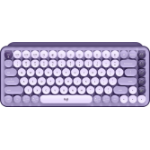 Logitech Pop Keys keyboard Universal RF Wireless + Bluetooth QWERTY English Lavender, Violet