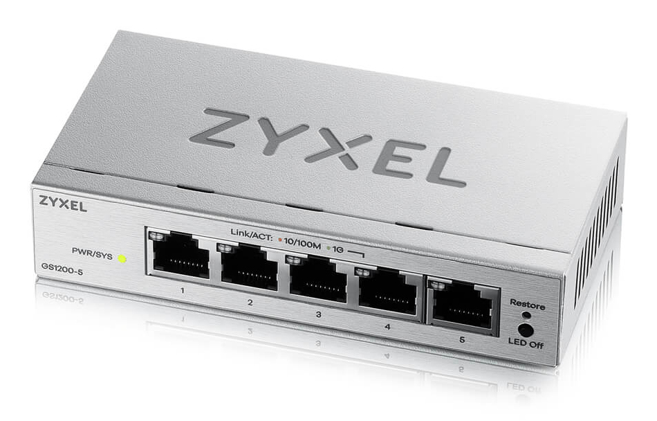 Zyxel GS1200-5V3 Managed L2 Gigabit Ethernet (10/100/1000) Desktop Grey