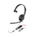 POLY Headset monaural Blackwire 5210 com USB-C + Conector de 3,5 mm + Adaptador USB-C/A (a granel)