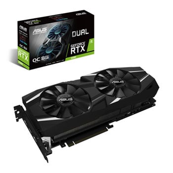 ASUS GeForce RTX 2080 DUAL OC 8GB GDDR6 VR Ready Graphics Card ASUS GeForce RTX 2080 DUAL OC 8GB GDDR6 VR Ready Graphics Card