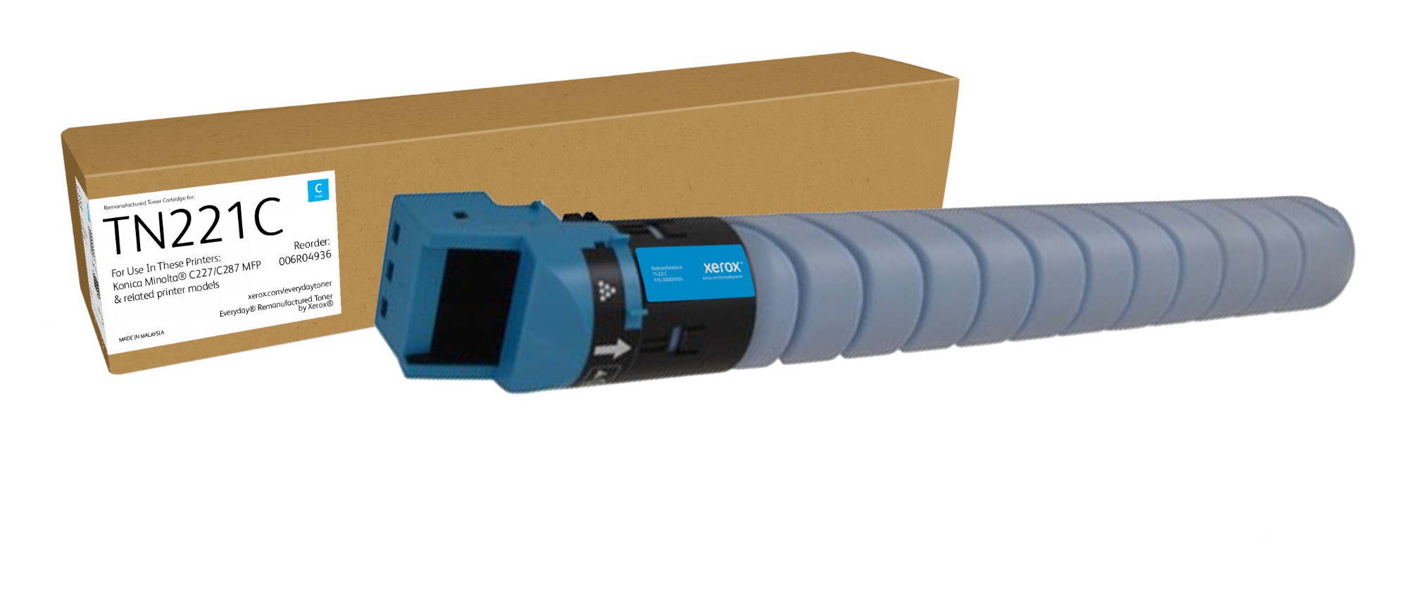 Xerox 006R04936 Toner cyan, 21K pages (replaces Konica Minolta TN-221C) for KM bizhub C 227