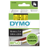 Dymo 45808/S0720880 DirectLabel-etikettes black on yellow 19mm x 7m for Dymo D1 6-19mm/24mm/400 Duo