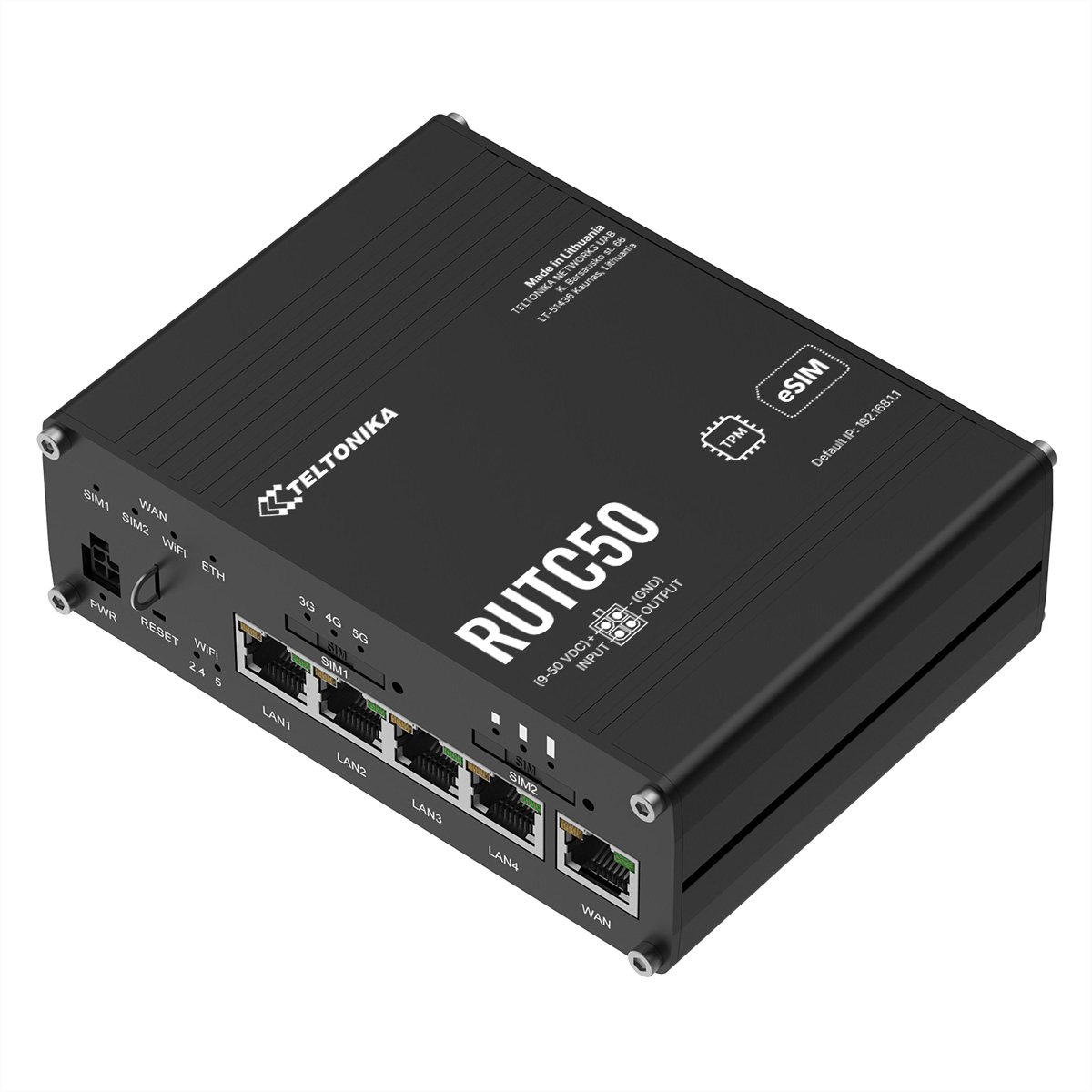 EU Product - RUTC50 V2 eSIM 5G/4G/LTE/3G WiFi 6 Router - Router - WLAN