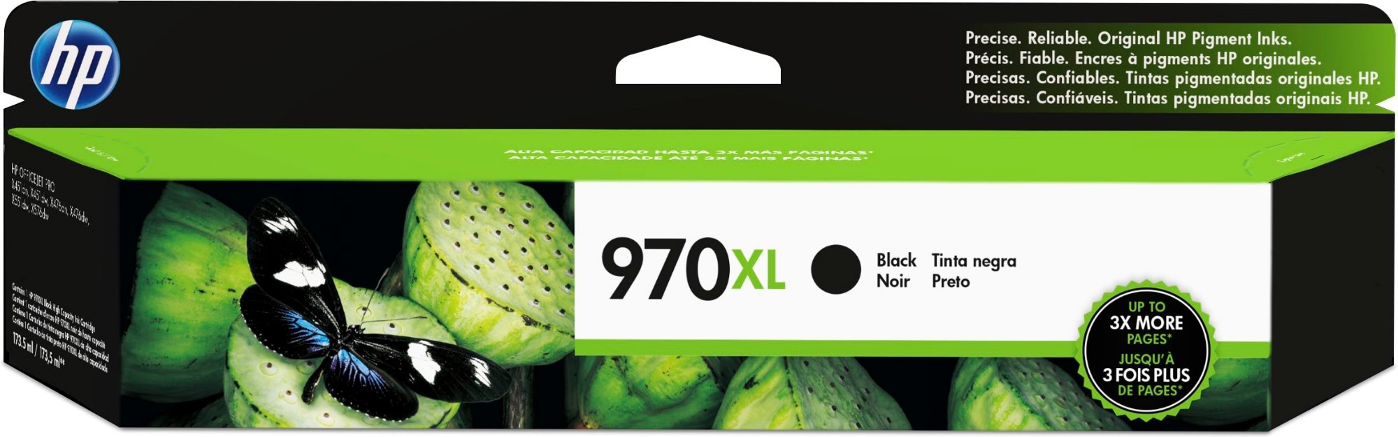 HP CN625AE/970XL Ink cartridge black high-capacity, 9.2K pages ISO/IEC 24711 250ml for HP OfficeJet Pro X