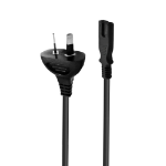 Lindy 30963 power cable Black 3 m 2-pin terminal block IEC C7